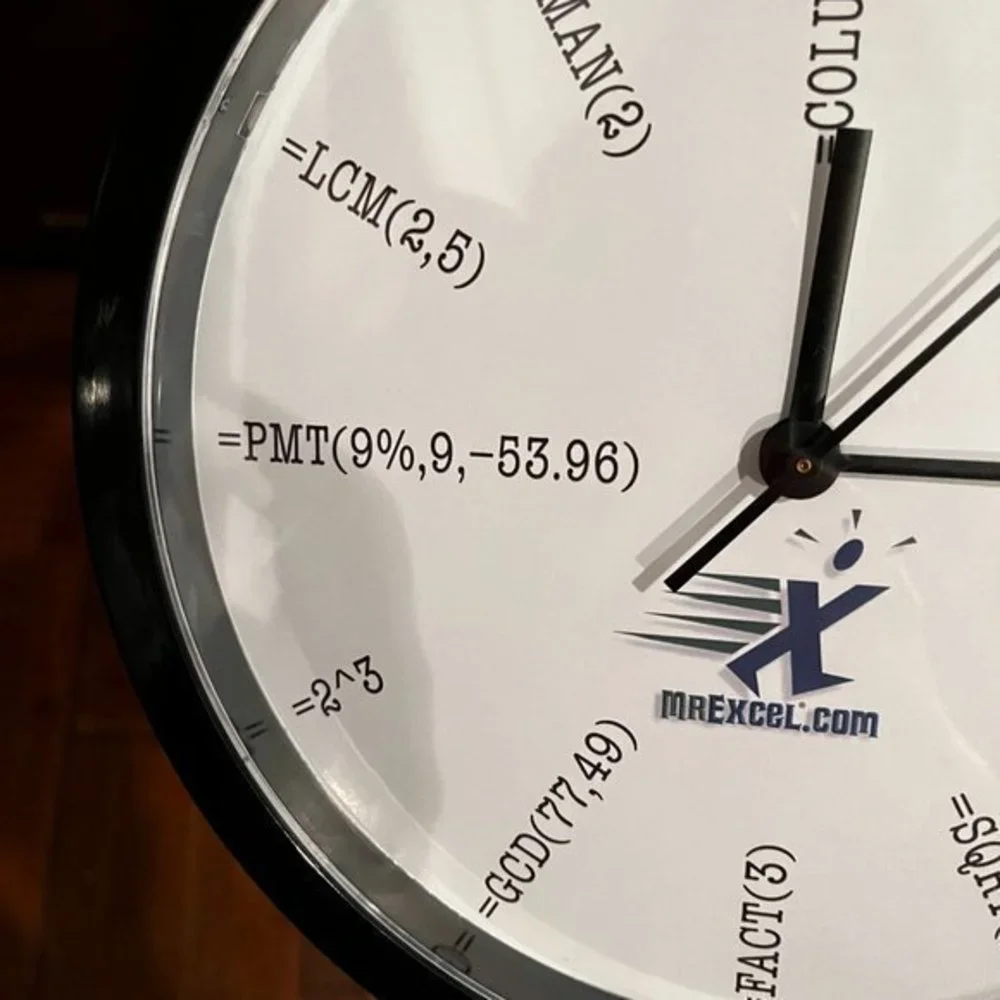 Excel Themed Wall Clock‎ (Great Gift! Fun for a Home Office) (new/h/o)